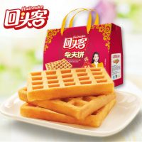 回头客 原味华夫饼早餐面包1500g礼盒整箱包装 口袋零食散装糕点 刘涛代言