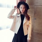 安都 2018新款毛呢短外套女装秋冬修身小香风西装领夹克大衣韩版潮 2色可选