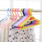 ASCOR艾仕可 塑料防滑无痕多功能衣架防风成人衣挂衣服挂裤架儿童衣撑晾衣架子20支装 多色可选