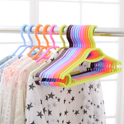 ASCOR艾仕可 塑料防滑无痕多功能衣架防风成人衣挂衣服挂裤架儿童衣撑晾衣架子