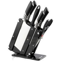 Bayco拜格 三眼凤尾七件套 BD2868 德国不锈钢刀具套装厨具菜刀全套家用套刀水果刀组合厨房用品