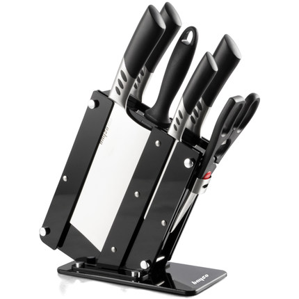 Bayco拜格 三眼凤尾七件套 BD2868 德国不锈钢刀具套装厨具菜刀全套家用套刀水果刀组合厨房用品