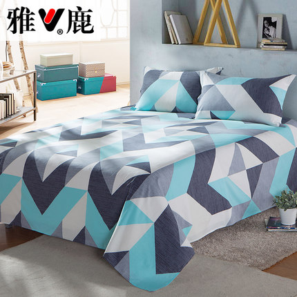 雅鹿 家纺纯棉床单单件全棉双人被单
