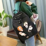 芳妃 双肩包女学院风韩版 潮流印花包包2016新款背包 时尚休闲女包学生书包