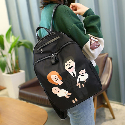 芳妃 双肩包女学院风韩版 潮流印花包包2016新款背包 时尚休闲女包学生书包