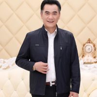 杰瑞蒂 中年男士冬装加绒加厚外套爸爸装春秋季夹克衫中老年人男装 多款可选