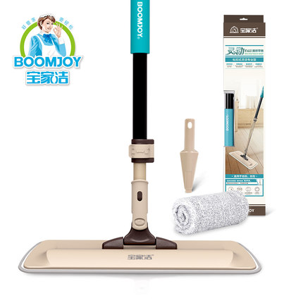 宝家洁 平板拖把家用免手洗擦实木地板专用地拖粘扣式拖布平拖平托