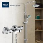 GROHE高仪 34337+27389000 恒温花洒套装 德国进口龙头增压智能淋浴花洒喷头挂墙式