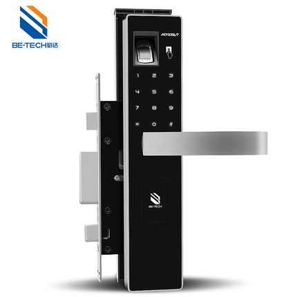 必达指纹锁 黑曜 密码锁智能指纹锁门锁家用防盗大门锁电子锁