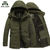 Afs Jeep战地吉普 冬季正品男士棉衣 男装加绒加厚外套大码中长款棉袄棉服 6色可选