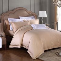 康尔馨 酒店床上用品四件套全棉60支贡缎纯棉被套床单简约双人1.8m床品 2色可选