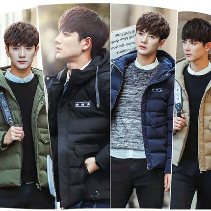 百年祥狐 男士外套冬季2016潮流新款男装青年棉衣韩版修身短款棉服加厚棉袄