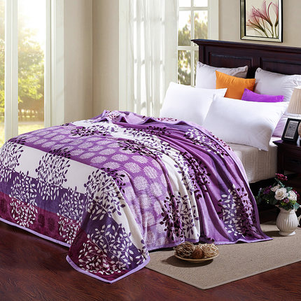 喜梦诗 冬季珊瑚绒毛毯180X200cm加厚法兰绒办公室午睡小毯子宿舍床单单件双人盖毯