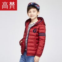 高梵 2016冬装新款童装中大童连帽儿童羽绒服加厚保暖男童短款外套 3色可选