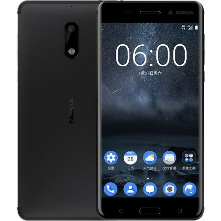 Nokia6诺基亚6 4GB+64GB 黑色 双卡双待 移动联通电信全网通4G手机