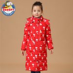 PEANUTS史努比 2016新款儿童女童羽绒服中长款卡通动漫冬装小女孩宝宝外套 4色可选