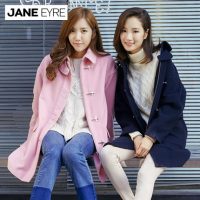 Jane Eyre 新款女装韩版百搭三季穿修身中长款毛呢大衣呢子外套JE5021 两色可选
