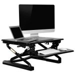 Loctek乐歌 M1S黑 站立办公升降台式电脑桌 折叠移动坐站办公桌笔记本桌工作台