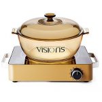VISIONS康宁 美国 金色电陶炉VHS-220-GD/CN+康宁4L高清透明锅 组合