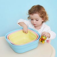 小蛮熊 婴儿洗脸盆儿童脸盆加厚宝宝洗pp洗脚盆大号新生儿塑料面盆3只装 3款可选
