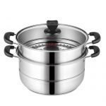 炊大皇 WG16300 304不锈钢蒸锅 双层多功能蒸锅 组合盖 26cm