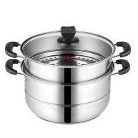 炊大皇 WG16300 304不锈钢蒸锅 双层多功能蒸锅 组合盖 26cm