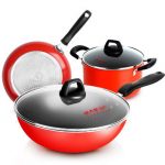 炊大皇 TZ3D锅组套装不粘锅全套厨具锅具套装锅 炒锅+煎锅+汤锅三件套少油烟电磁炉通用 2色可选