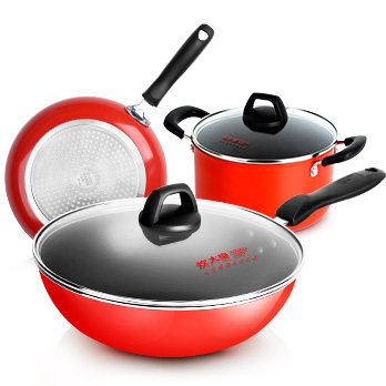 炊大皇 TZ3D锅组套装不粘锅全套厨具锅具套装锅三件套