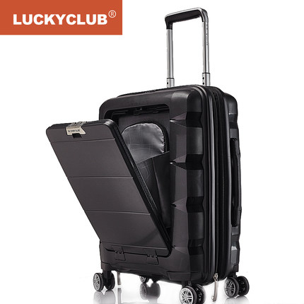 Lucky Club 拉杆箱万向轮20寸行李箱男女商务电脑登机密码旅行箱子