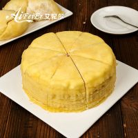 艾妃尔 榴莲千层蛋糕 6寸 口感好 泰国新鲜水果班戟重810g