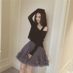 JozzYsion卓茵 2017春装新款女装一字肩连衣裙套装 2色可选