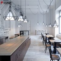世纪新能源 北欧loft复古工业风酒吧台单头铁艺餐吊灯创意个性餐厅饭厅吊灯具
