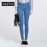 MILETUS 牛仔裤女长裤紧身小脚裤修身型显瘦韩版学生春夏季2017新款薄款