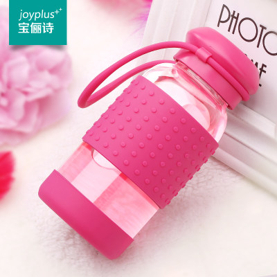 宝俪诗 玻璃杯水杯便携家用杯子创意茶杯过滤带盖透明女可爱随手杯