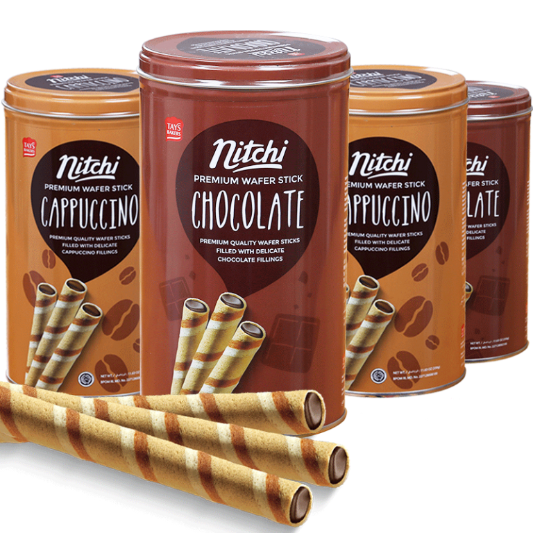 NITCHI妮趣 印尼进口零食夹心威化卷心酥巧克力威化小吃食品蛋卷饼干330g