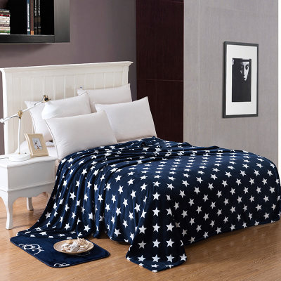 羽光家纺 毯子 法兰绒毛毯午睡毯加厚午睡休盖毯 办公午休毯