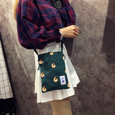 右手边 2017新款帆布包复古单肩女小包斜挎包小菜文艺包迷你手机包