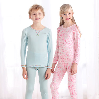 Viv＆Lul 儿童内衣男童女童莫代尔内衣套装中大童宝宝薄款秋衣秋裤保暖睡衣