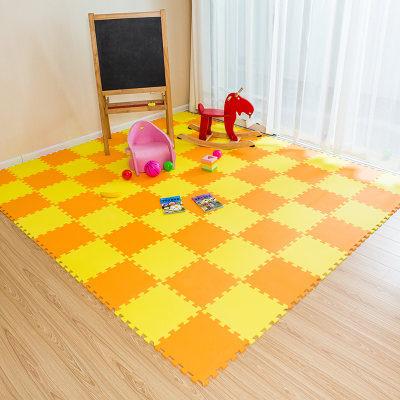 明德 纯色儿童爬行垫 环保泡沫地垫拼接宝宝爬爬垫30*30cm*9片安全防滑