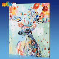 佳彩天颜 加厚框diy数字油画客厅风景花卉动漫人物填色手绘装饰画40*50cm