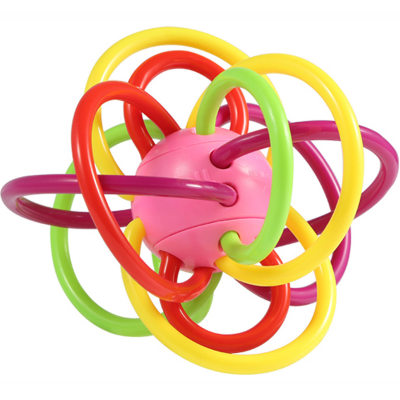 安全健康# 贝恩施 婴儿牙胶摇铃手抓球玩具