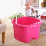 澧品 加厚加高洗脚桶养生桶泡脚桶按摩保温带提手塑料足浴盆家用