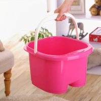 澧品 加厚加高洗脚桶养生桶泡脚桶按摩保温带提手塑料足浴盆家用