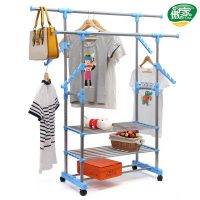 傲家 简易晾衣架衣服架子晒衣架凉挂衣架落地折叠单杆式卧室内阳台