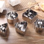 法焙客 带盖慕斯圈 慕斯蛋糕模具饼干模心形慕斯圈不锈钢切模5个装