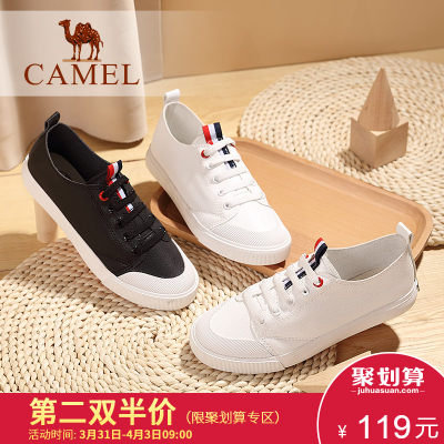 简约风情# camel Jeans 骆驼 女款系带百搭板鞋