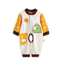 歌歌宝贝 婴儿衣服新生儿男宝开裆连体衣纯棉宝宝春秋款哈衣爬服