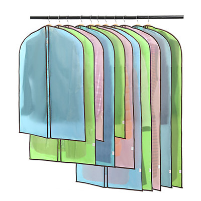 七彩叶 衣服防尘罩 大衣西装罩衣物收纳袋居家挂衣袋套装 5个装