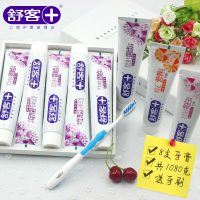 Saky舒客 舒克牙膏牙刷洁白防蛀去牙渍清新口气去口臭护龈护齿8支套装