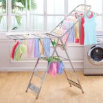 丽人 晾衣架 不锈钢落地折叠翼型晒衣架 婴儿尿布架 晒被架 多款可选